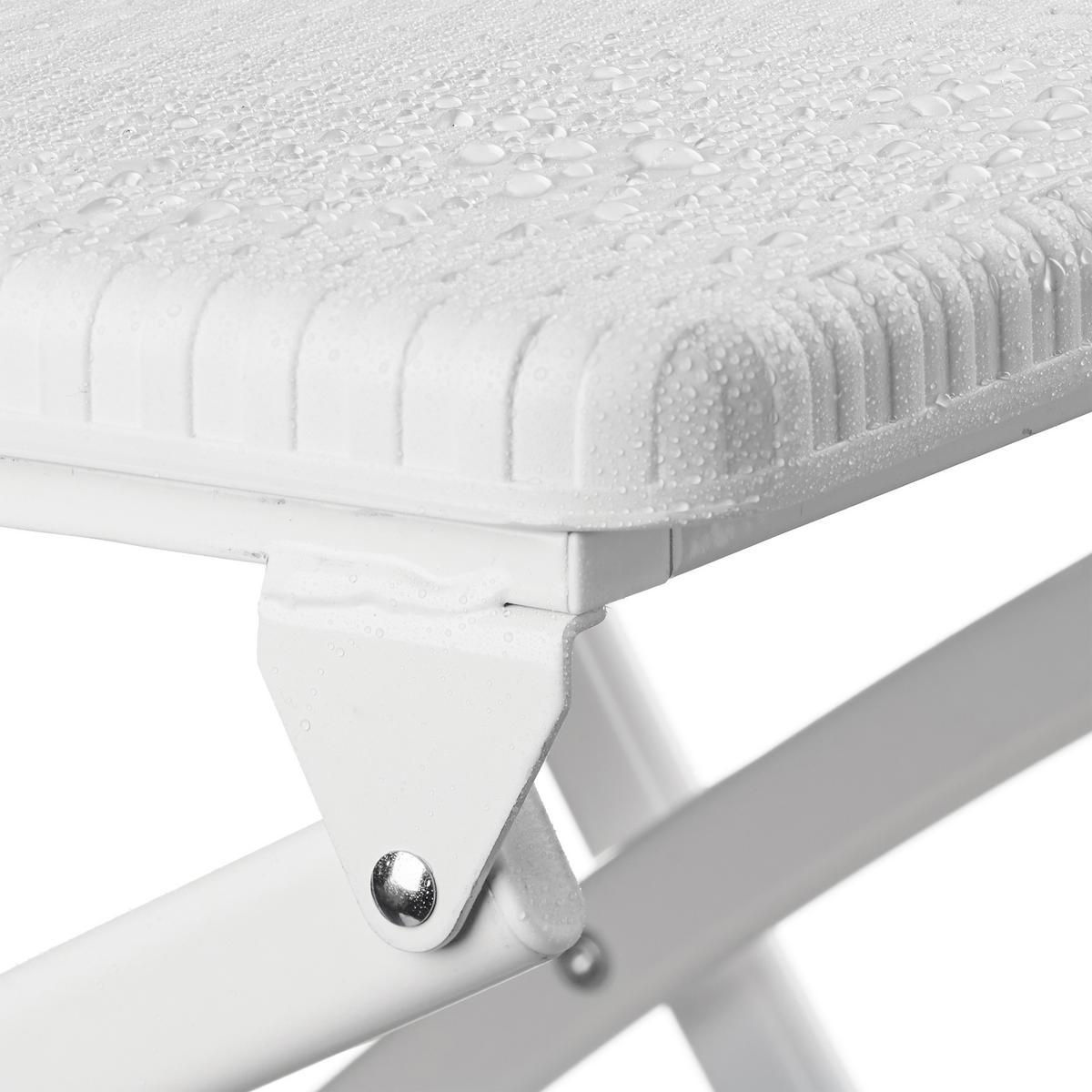 2XBAROVÉ stoličky - biela, kov/plast (44/115/63cm) - Relaxdays