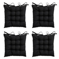 SITZKISSEN Panama 46/46 cm 4er-Set - Schwarz, Textil (46/6/46cm) - Madison