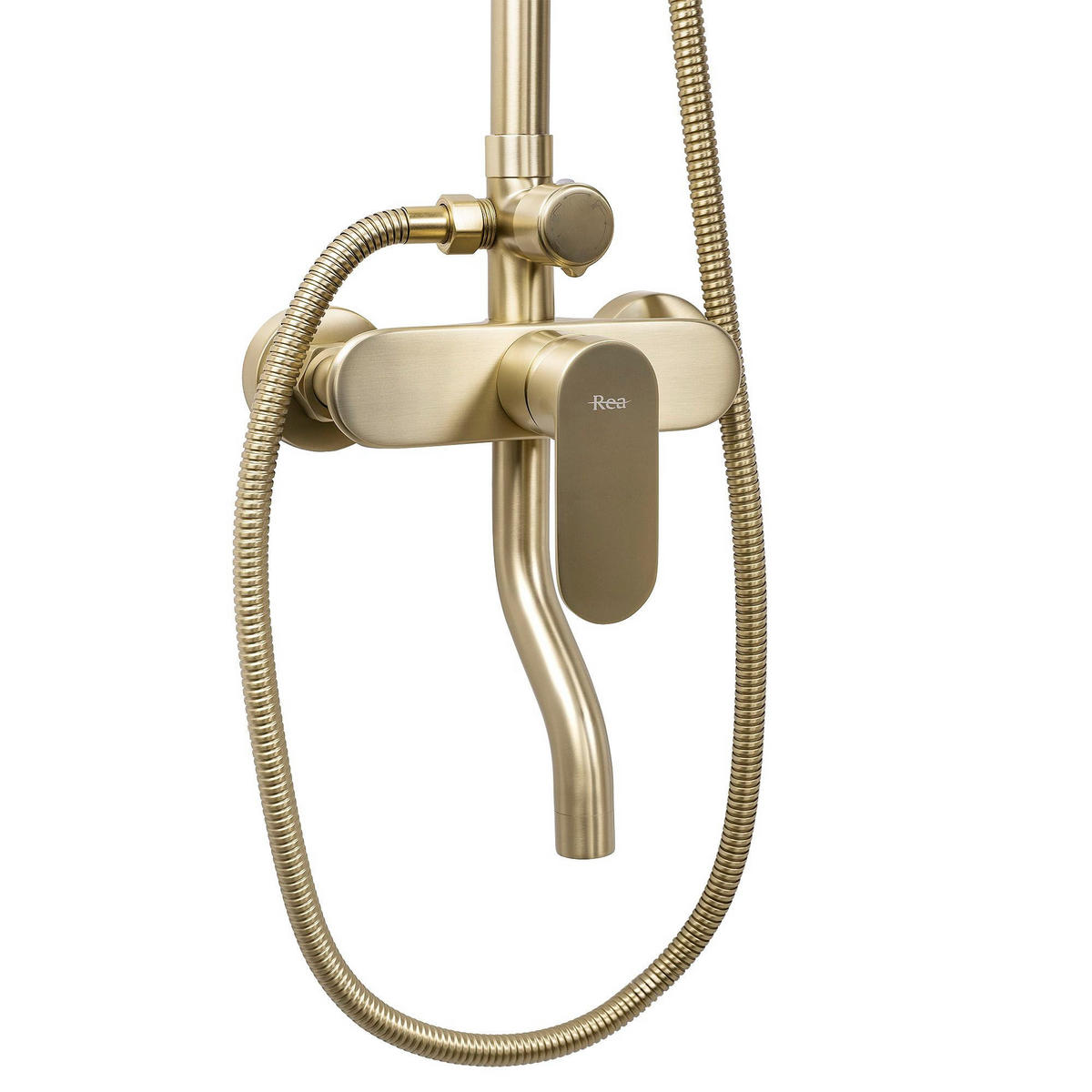 DUSCHGARNITUR Rea Drop Brush Gold - Goldfarben, Metall (15/145/13cm) - REA