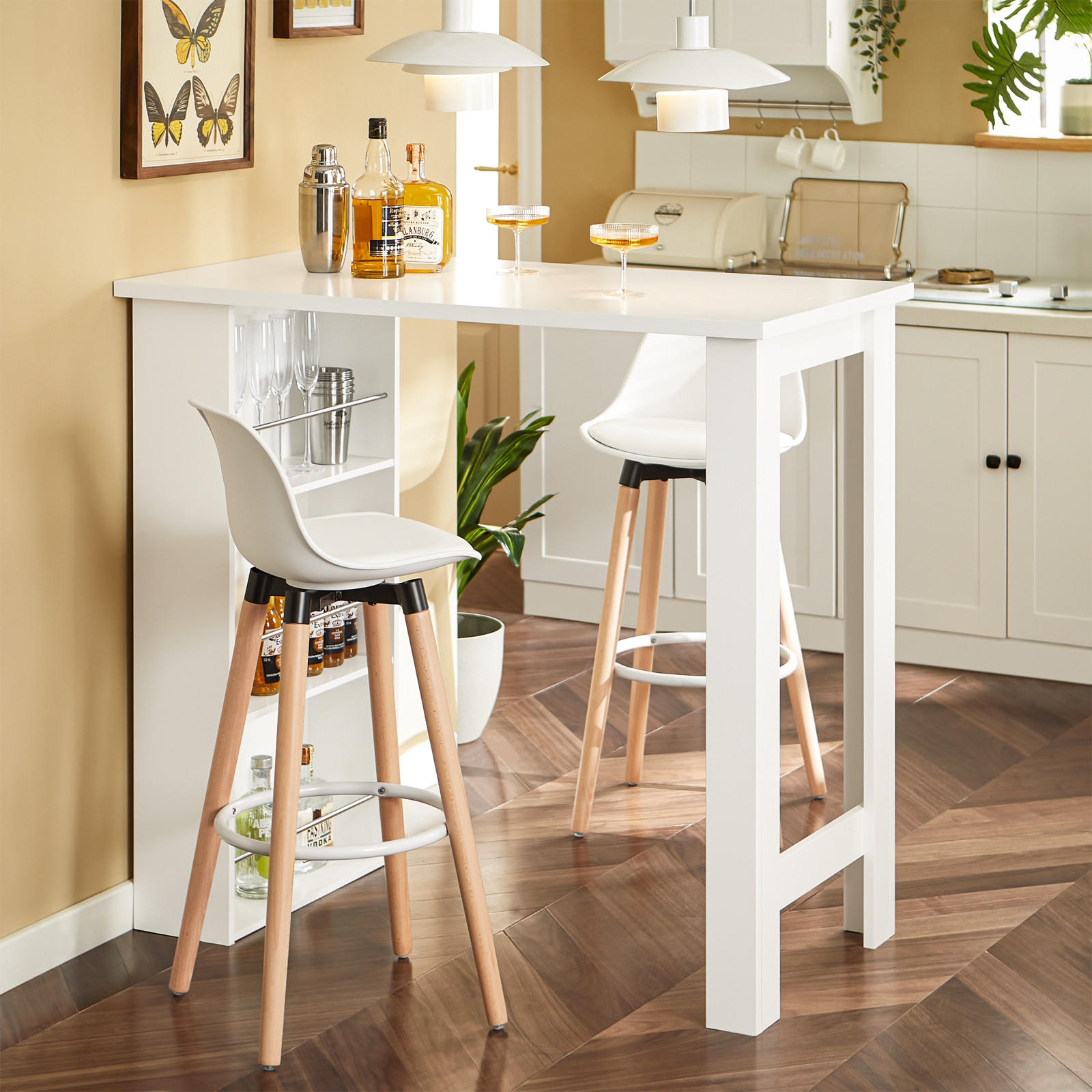 BARTISCH Weiß - Weiß, Holzwerkstoff (112/106/57cm) - SoBuy