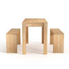 ESSGRUPPE 3-TLG. Platzsparend Spanplatte Naturfarben - Naturfarben, Holzwerkstoff (110/72/55cm) - Livingandhome