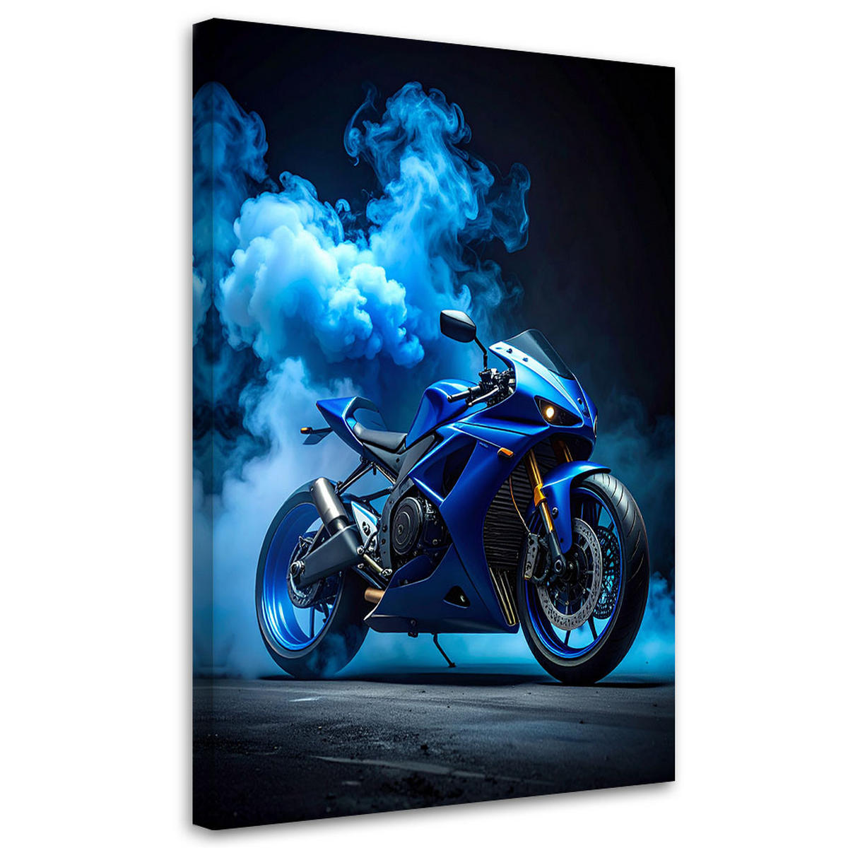 LEINWANDBILD Kraftfahrzeuge 60x90cm - Blau, Textil (60/90cm) - Feeby