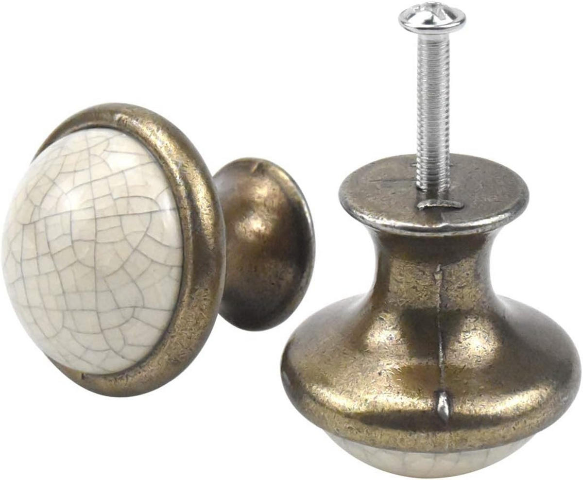 SCHRANKKNOPF Keramik 10er-Set 33 mm - Orange, Metall (3.6/3.3/3.6cm)
