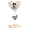 BILDERRAHMEN Bella Portraitr., weiss, Herzform mit Standfuss, für 1 Foto - Weiß, Holzwerkstoff (18/33/9cm) - EMIX24