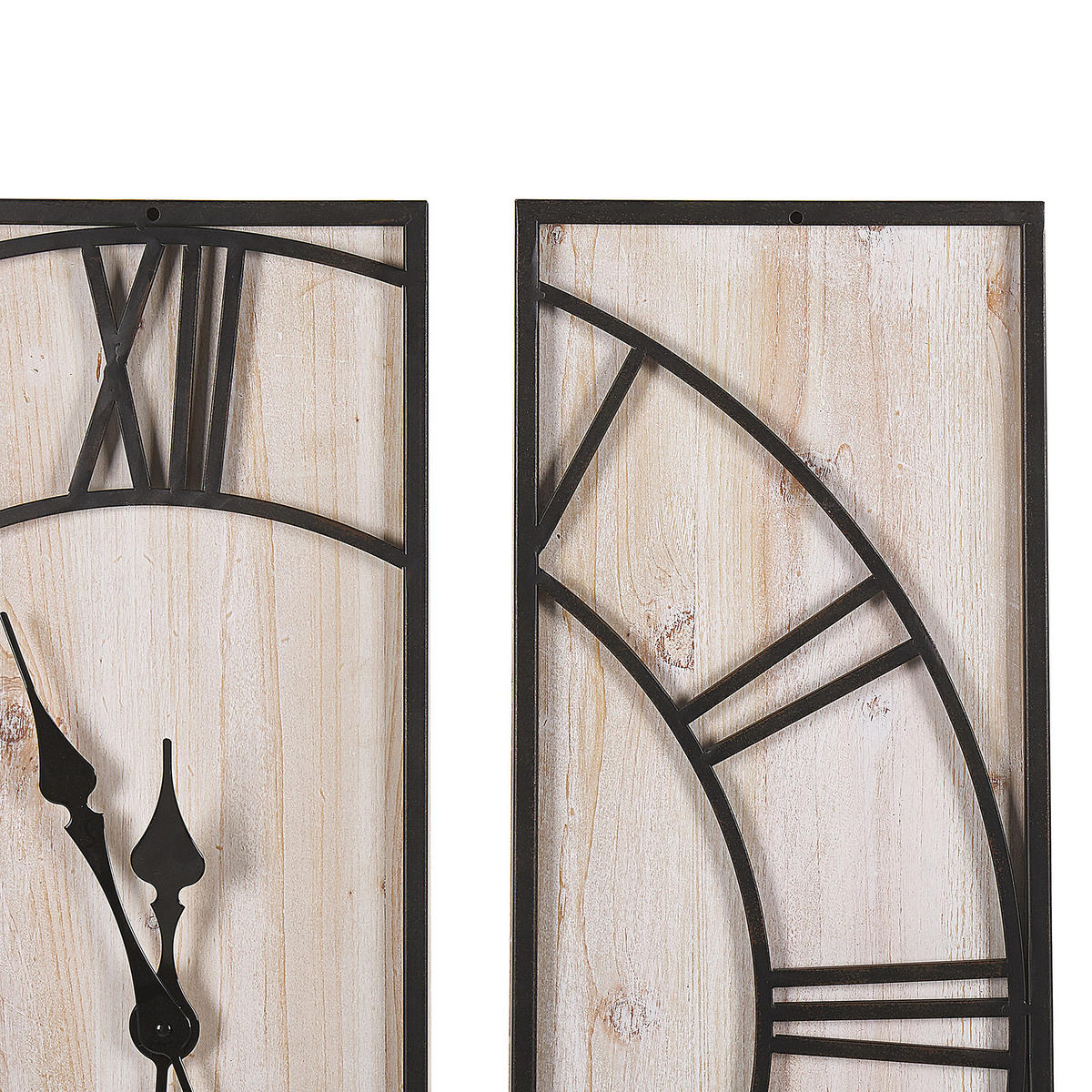 WANDUHR Tannenholz heller holzfarbton Coatlan - Hellbraun, Holz (75/75/4cm) - Beliani