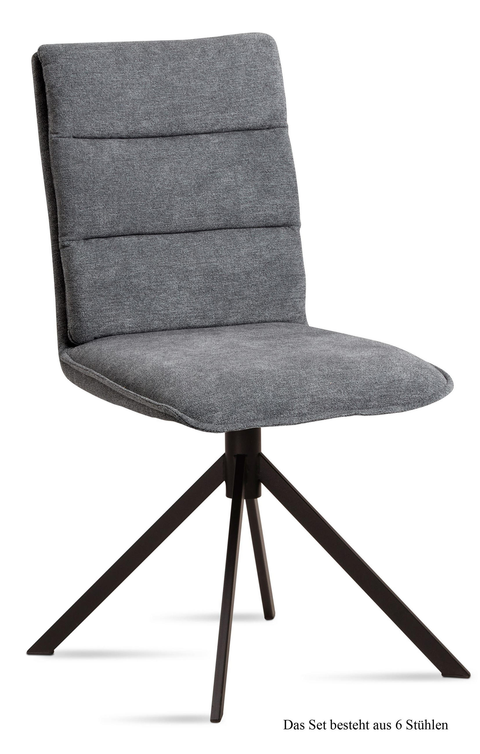 ESSZIMMERSTUHL (6er-Set) Dulce 47x92x60 Schwarz/Grau - Schwarz/Grau, Kunststoff (60/92/47cm) - 58aufmkessel