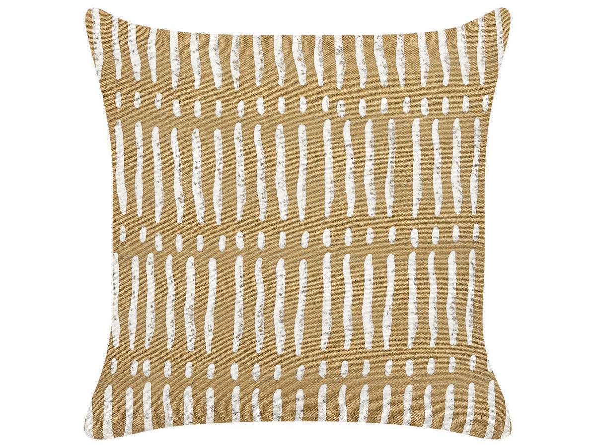 DEKOKISSEN Sandbeige 45/45 cm Salix - Beige, Naturmaterialien/Textil (45/45cm) - Beliani