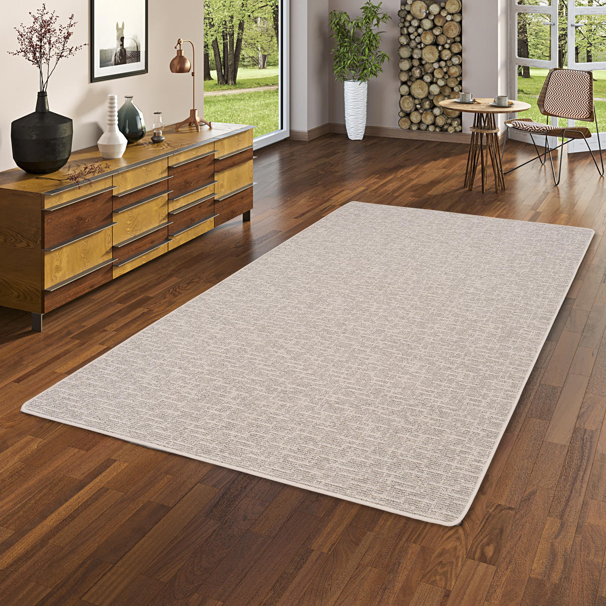 SCHLINGEN DESIGNER TEPPICH NIVA - Beige, Textil (100/400cm) - Snapstyle
