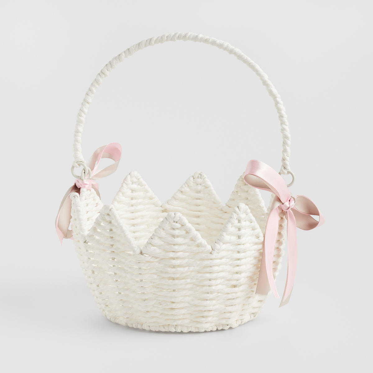 KORB MIT HENKEL Shella - Weiß, Metall (22/28/22cm) - home&you