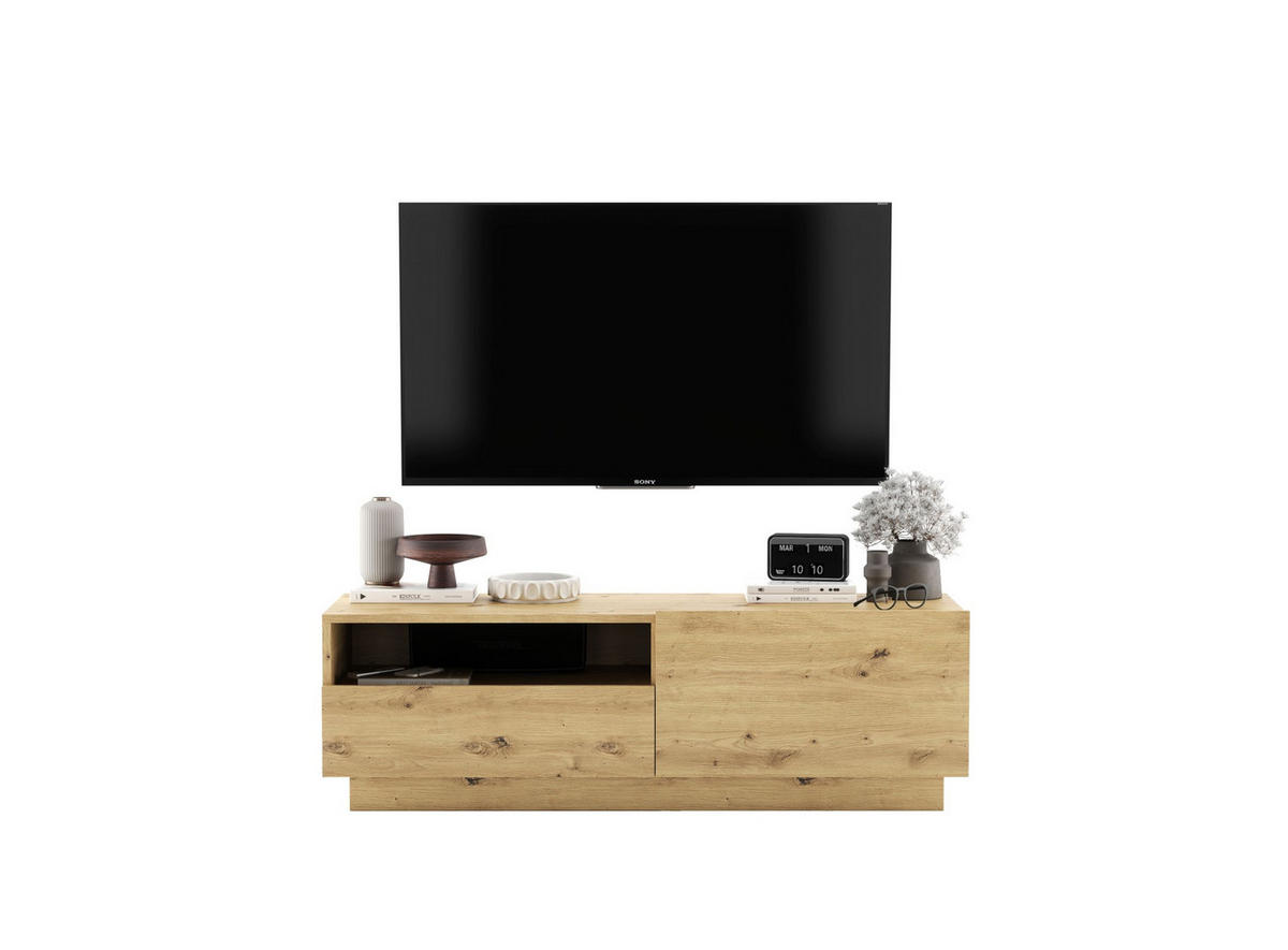 TV-SCHRANK Enjoy Eiche Artisan matt Loft Schublade 120 cm - Eiche Artisan, Holzwerkstoff (120/37/35cm) - Meble Lindner