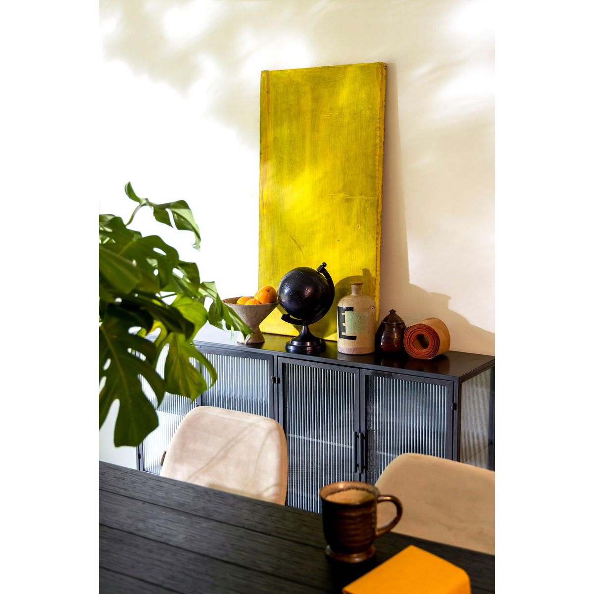 SIDEBOARD Boli Niedrig Metal Black - Schwarz, Metall (150/80/35cm) - Dutchbone