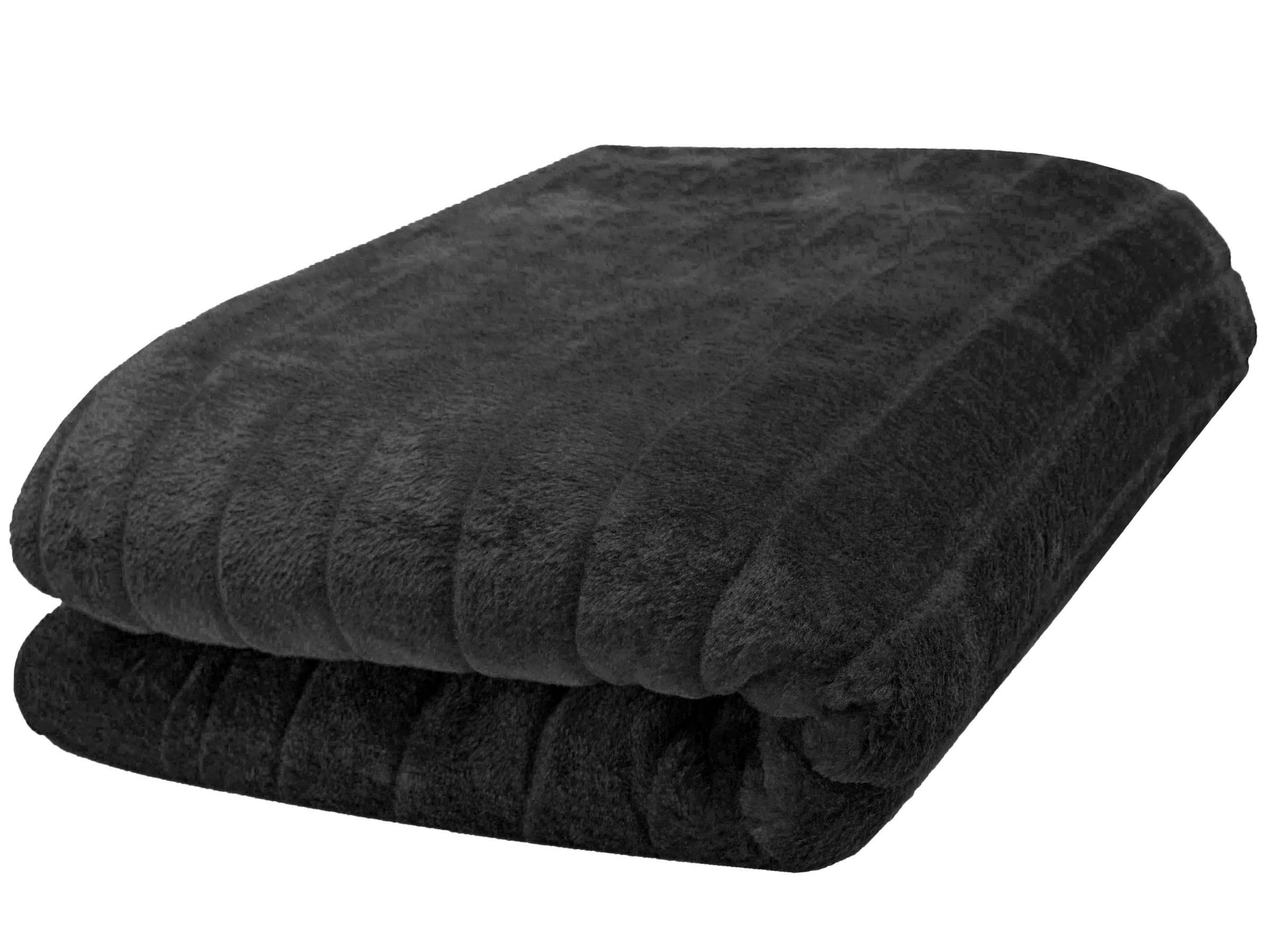 KUSCHELDECKE, 150x200 cm, 100% Polyester, Schwarz - Schwarz, Textil (150/200cm) - Zollner