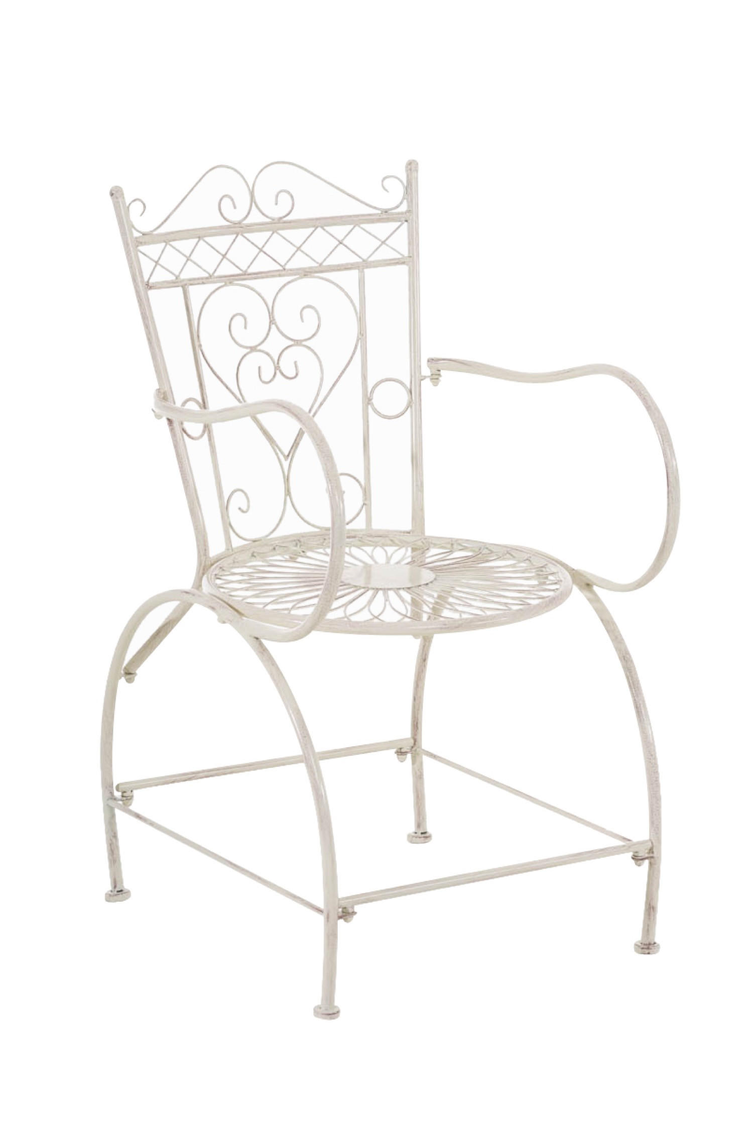 GARTENSTUHL Sheen antik-creme - Naturfarben, Metall (48/60/88cm) - TPFGarden