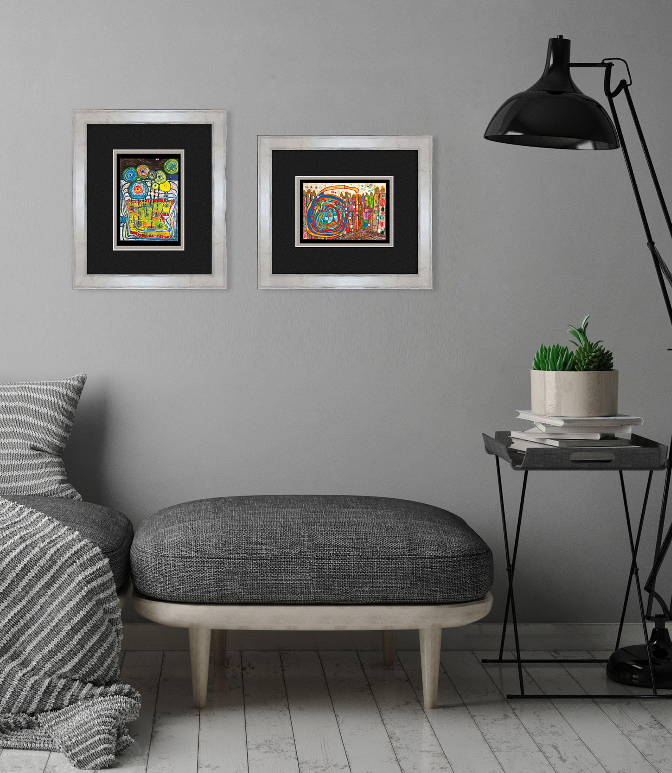 Thumbnail - artissimo Bild, Mehrfarbig, Holz, Abstrakt, Rechteckig, 30x35 cm, Bilder und Zubehör, Wandbilder, Gerahmte Bilder