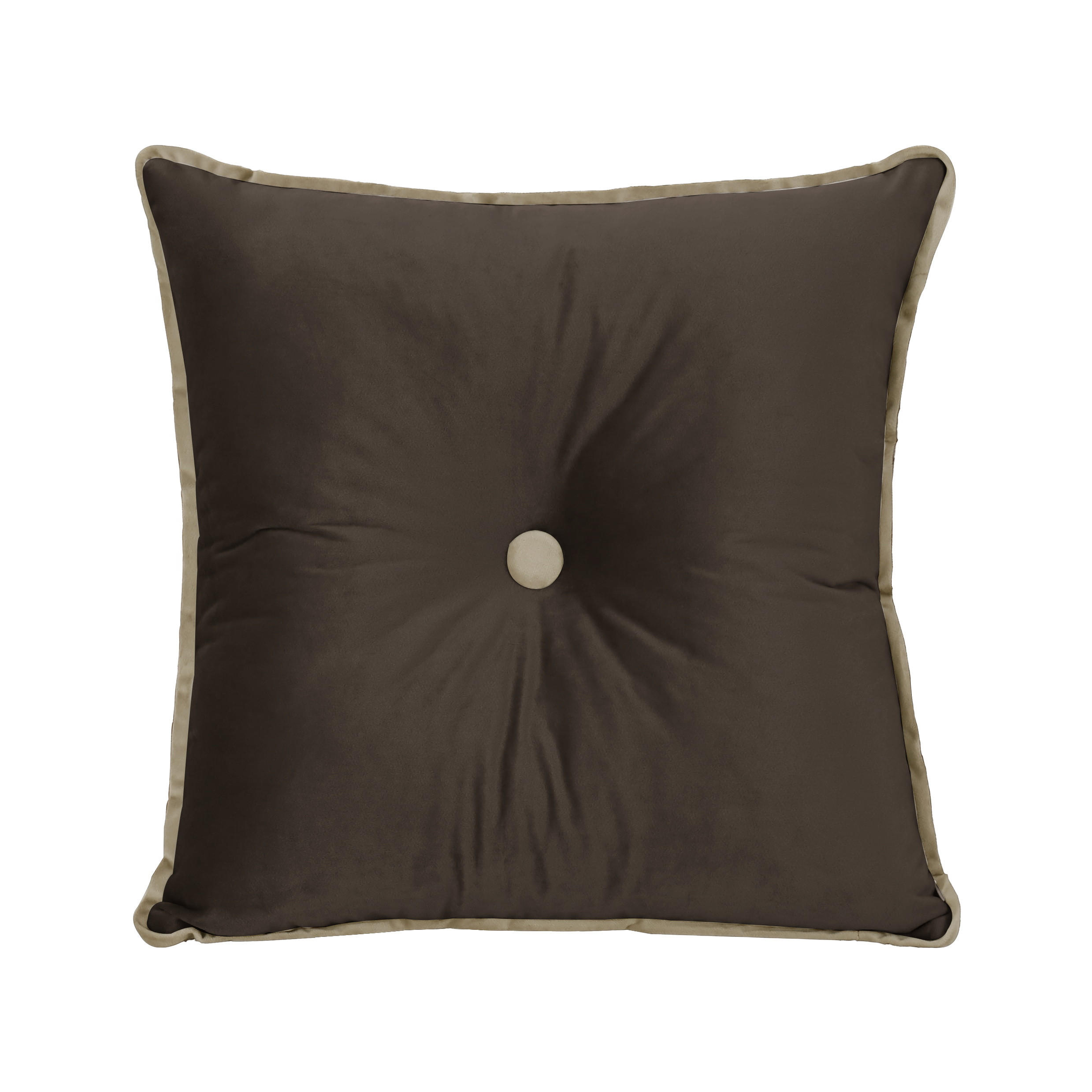 DEKOKISSEN Quadratische Samt 50*50cm - Dunkelbraun, Textil (50/50cm) - Vercart