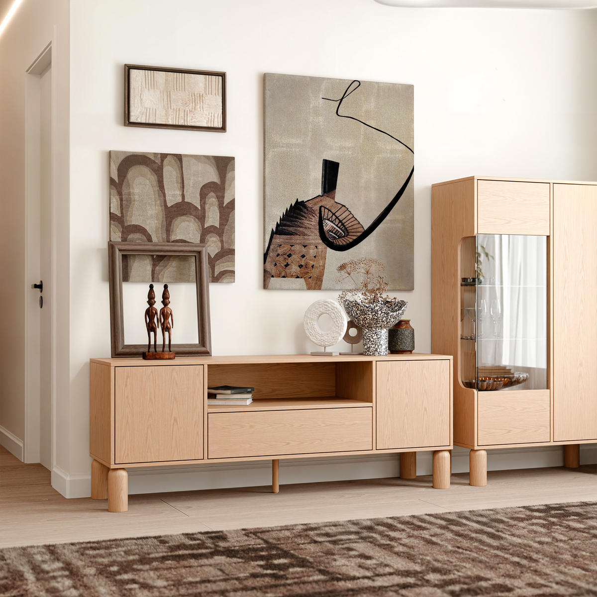 TV-LOWBOARD SENA - Naturfarben, Holzwerkstoff (160/61.6/40.6cm) - Idohome