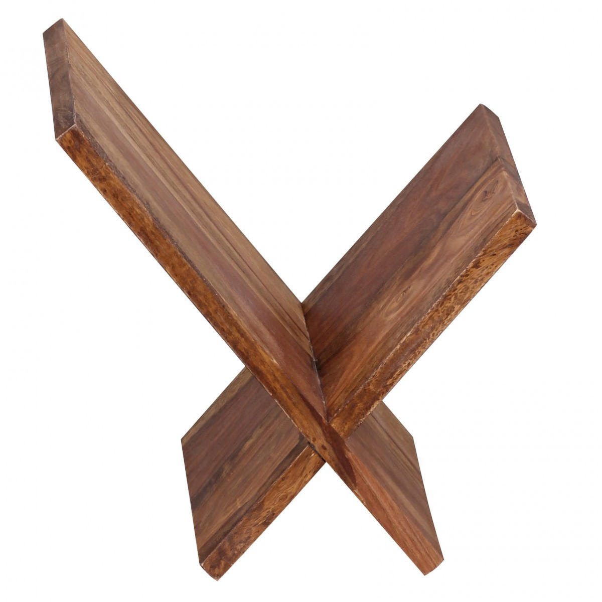 ZEITUNGSSTÄNDER Massivholz Handgefertigt X-Form, Braun 29x28x31 cm - Braun, Holz (29/31/28cm) - KADIMA DESIGN