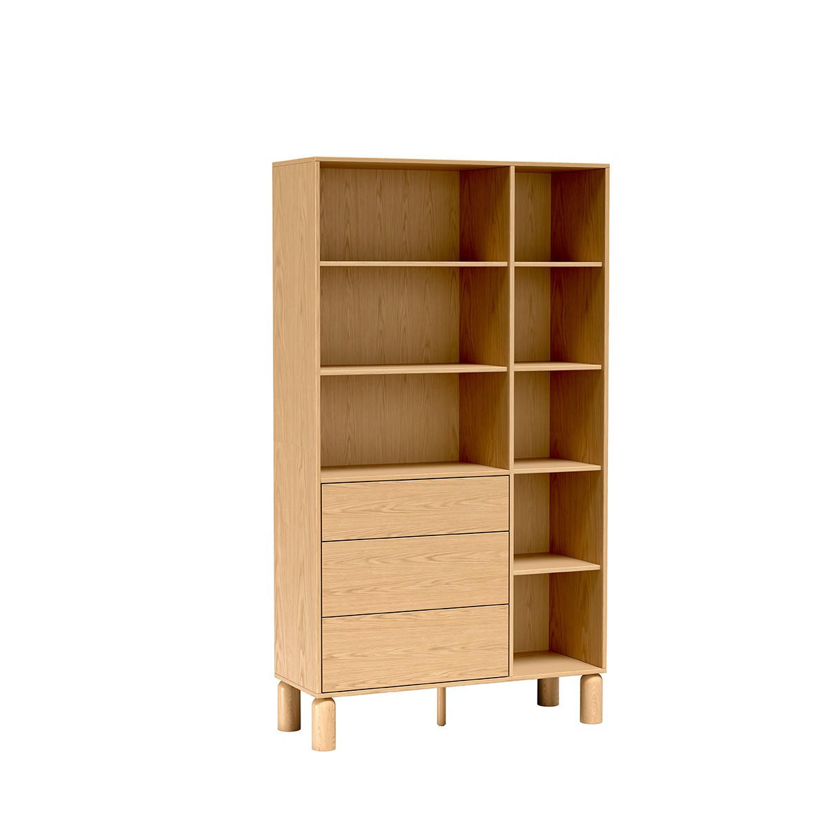 BÜCHERREGAL SABBIA 110/197/40,6 cm Wohnzimmerregal Hochschrank Regal Eichefarben - Eichefarben, Holzwerkstoff (110/197/40.6cm) - MASSENO