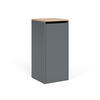 BADSCHRANK Viktor Anthrazit/Goldkraft Eiche 40.2 x 88.2 cm mit Wäschkorb - Honigeiche/Anthrazit, Holzwerkstoff (40.2/88.2/40.5cm) - Vicco