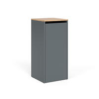 BADSCHRANK Viktor Anthrazit/Goldkraft Eiche 40.2 x 88.2 cm mit Wäschkorb - Honigeiche/Anthrazit, Holzwerkstoff (40.2/88.2/40.5cm) - Vicco