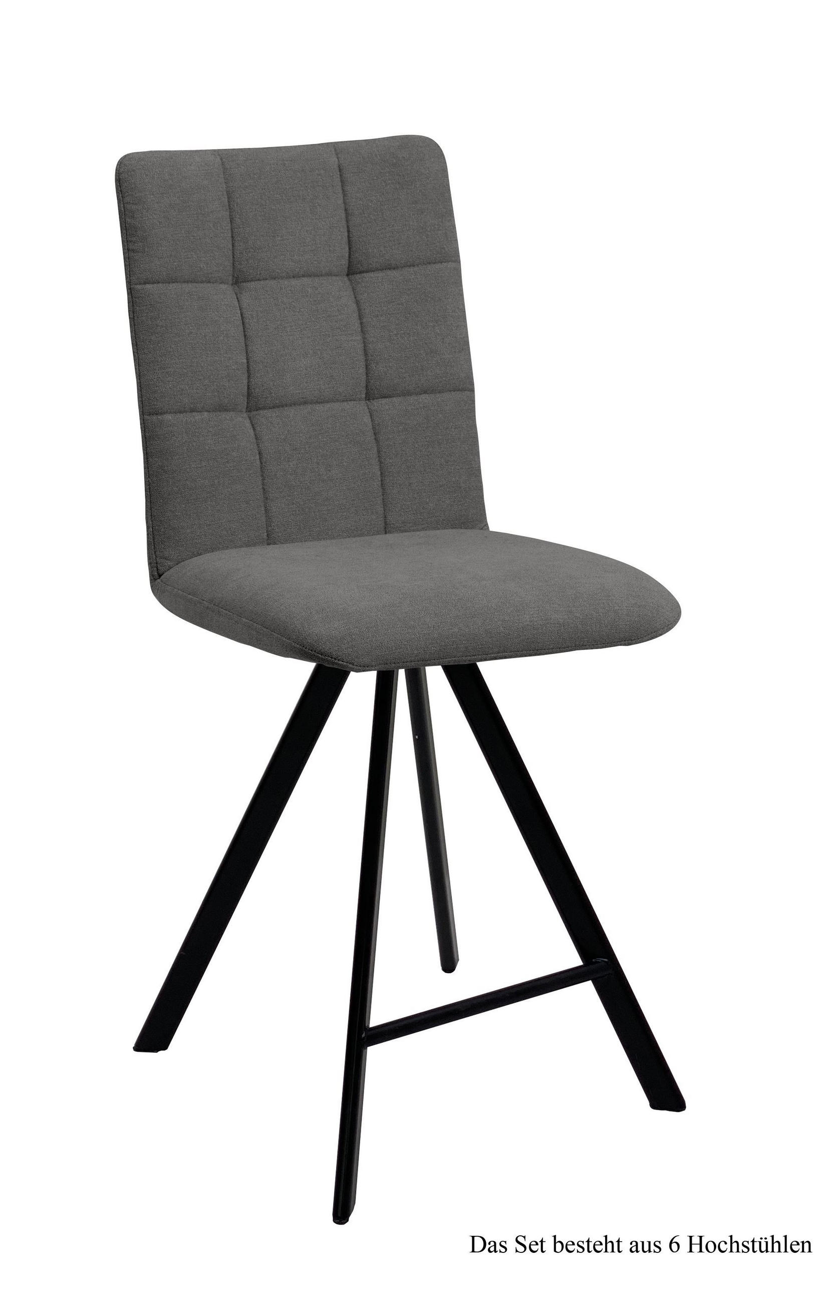 THEKENSTUHL drehbar (6er-Set) Destiny 47x108x60 Schwarz/Grau - Schwarz/Grau, Kunststoff (60/108/47cm) - 58aufmkessel