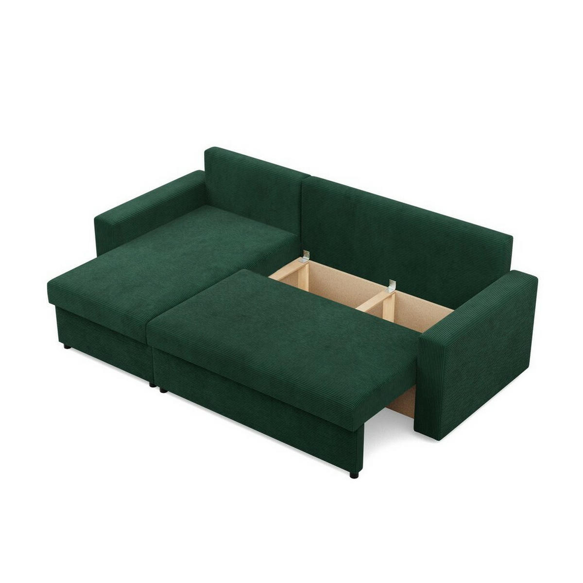 ECKSOFA Neo mit gerader Armlehnen grün - Grün, Textil (231/140cm) - SIMKAM Furniture