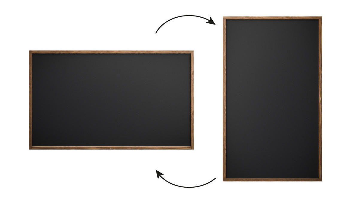 KREIDETAFEL mit Holzrahmen 200x120cm - Braun, Holz (200/120/2cm) - ALLboards