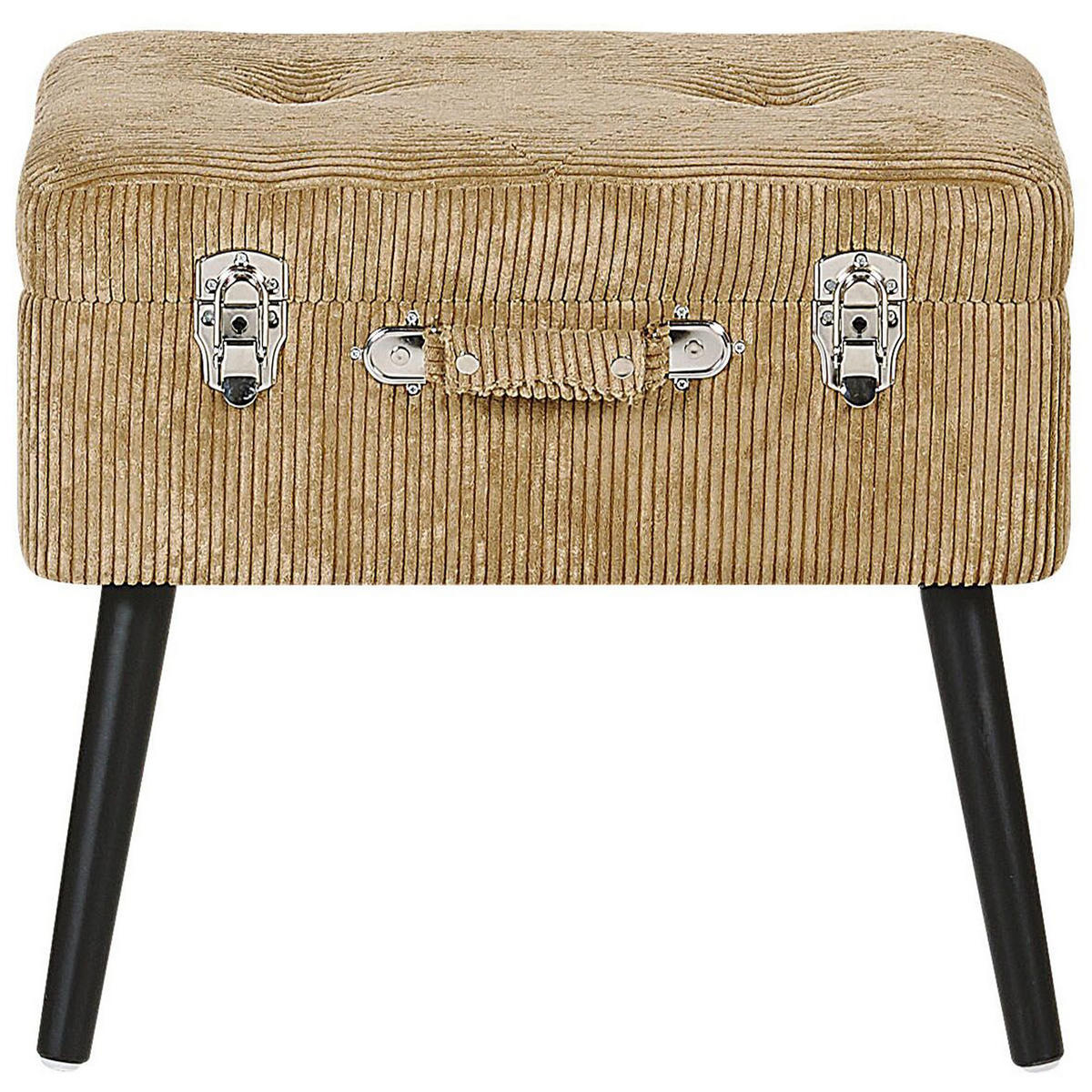 HOCKER Mallard 36/52/46 cm - Beige, Textil (52/46/36cm) - Beliani