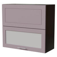 KLAPPHÄNGESCHRANK Bari W8BS/80-AV Schwarz / RAL 4009 pastellviolett 80 / 32,5 / 72cm - Violett/Schwarz, Holz/Holzwerkstoff (80/72/32.5cm) - Feldmann-Wohnen
