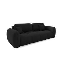 SOFA Livio 3 Sitzplätze Schwarz - Schwarz, Holz (270/95/121cm) - Petits-meubles