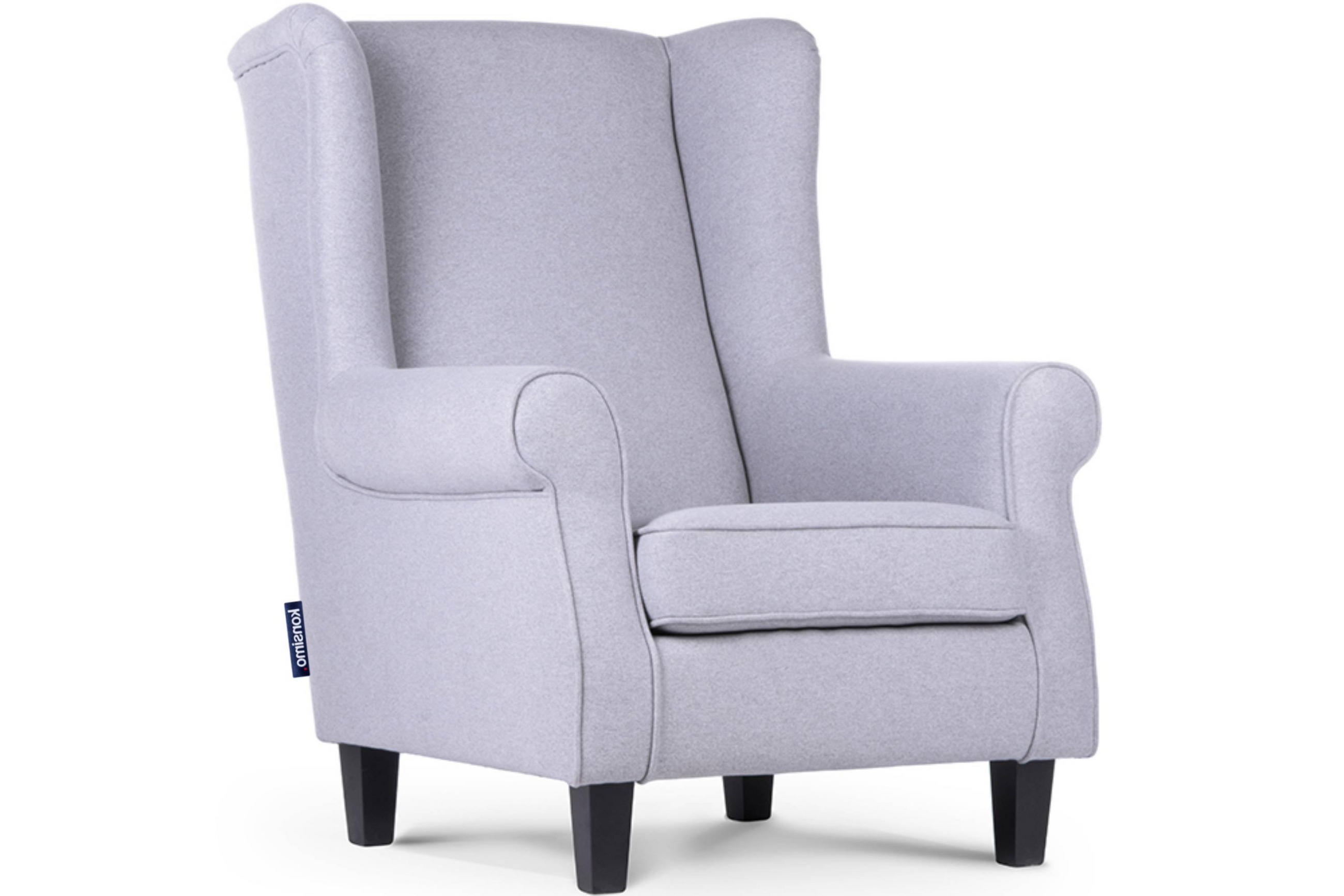 Konsimo® Ohrensessel Hellgrau 82x105x97 cm