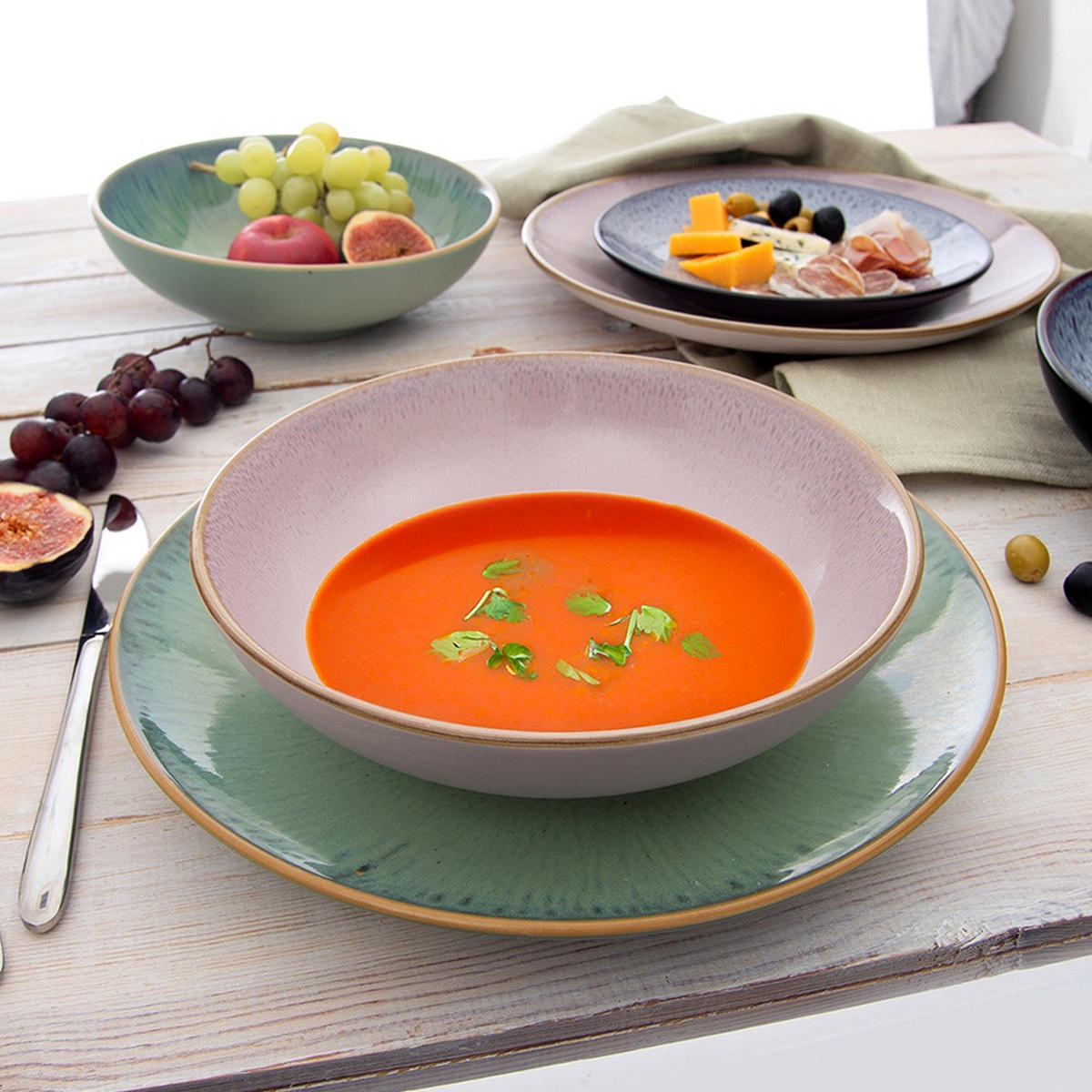 SUPPENTELLER Glaze tief rosa - Pink, Keramik (21/21/6cm) - Orion 
