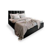 POLSTERBETT LURE 160x200 cm mit Bettkästen - Schwarz - Schwarz, Holz (160/200cm) - MASSENO