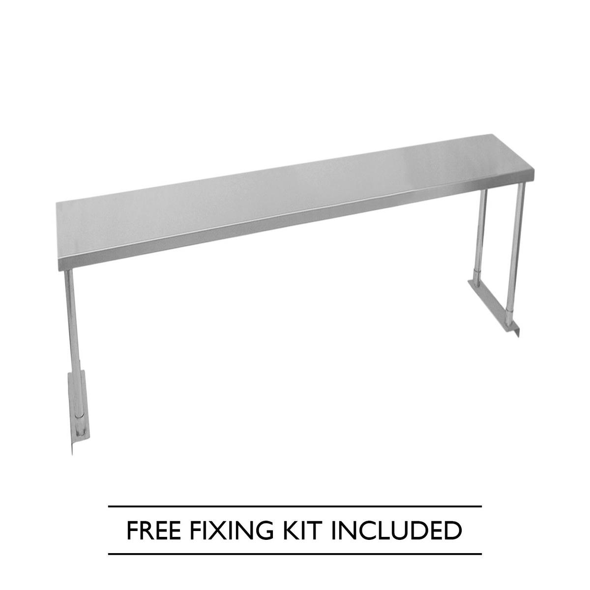 GASTRO-REGAL Edelstahl 150cm - Silberfarben, Metall (150/75/30cm) - Kukoo