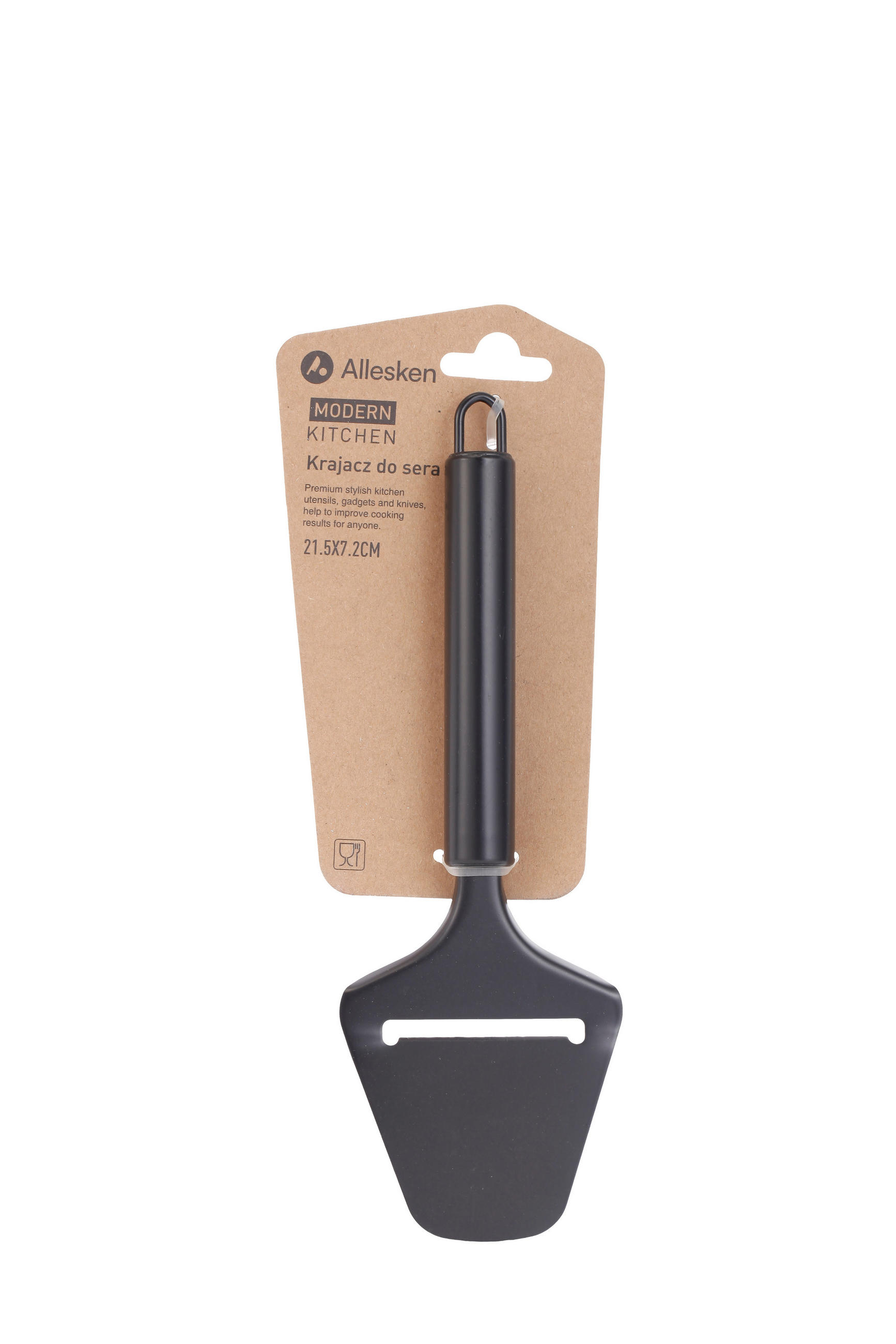 KÄSEMESSER Modern Kitchen Schwarz 21.5/7.2/1 cm Metall - Schwarz, Metall (21.5cm) - Mondex