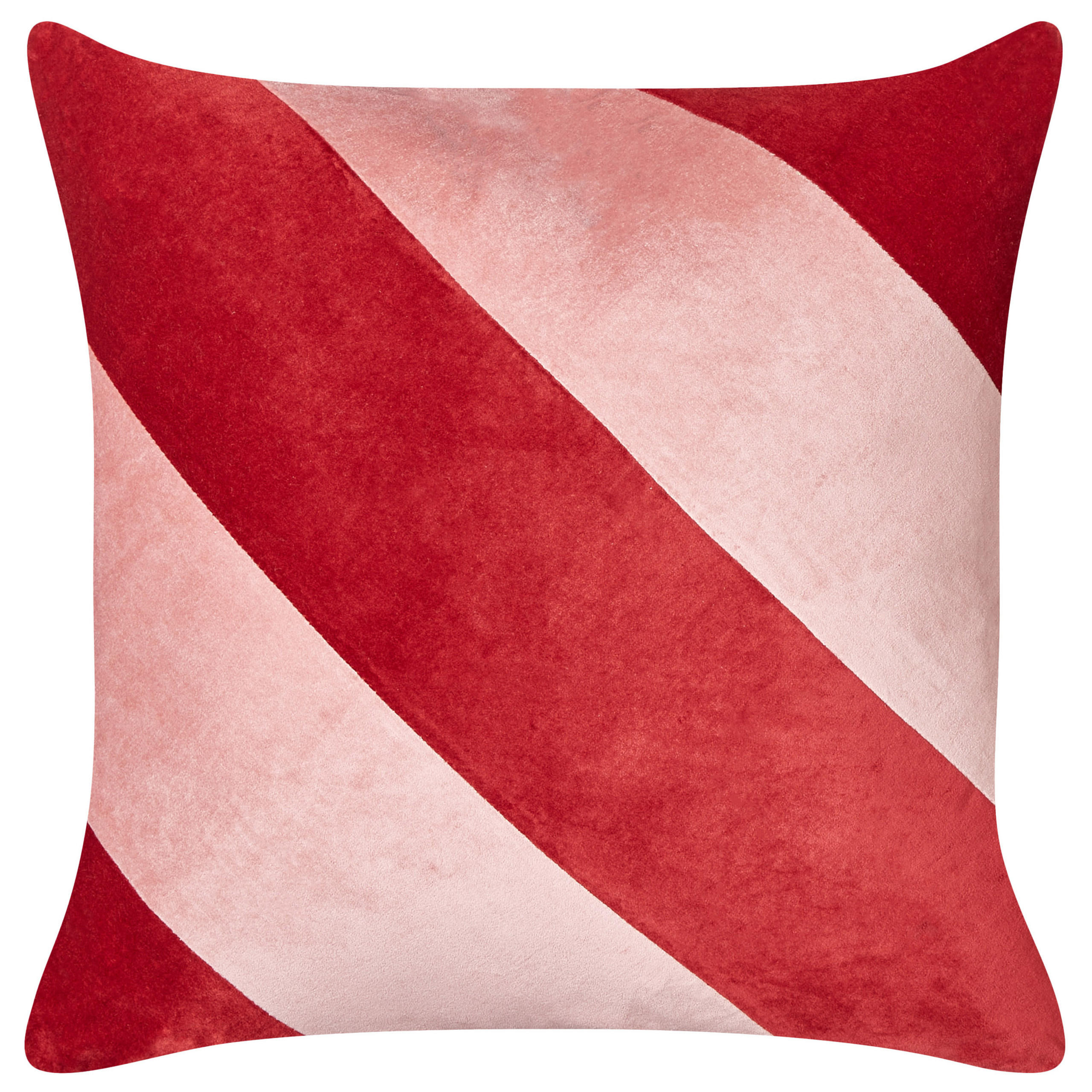 DEKOKISSEN 2er-Set Rot 45/45 cm Boronia - Pink/Rot, Textil (45/45cm) - Beliani