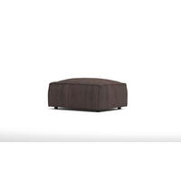 HOCKER Nova Dunkelbraun Cord - Dunkelbraun/Schwarz, Holz/Kunststoff (93/46/73cm) - S-Style Möbel