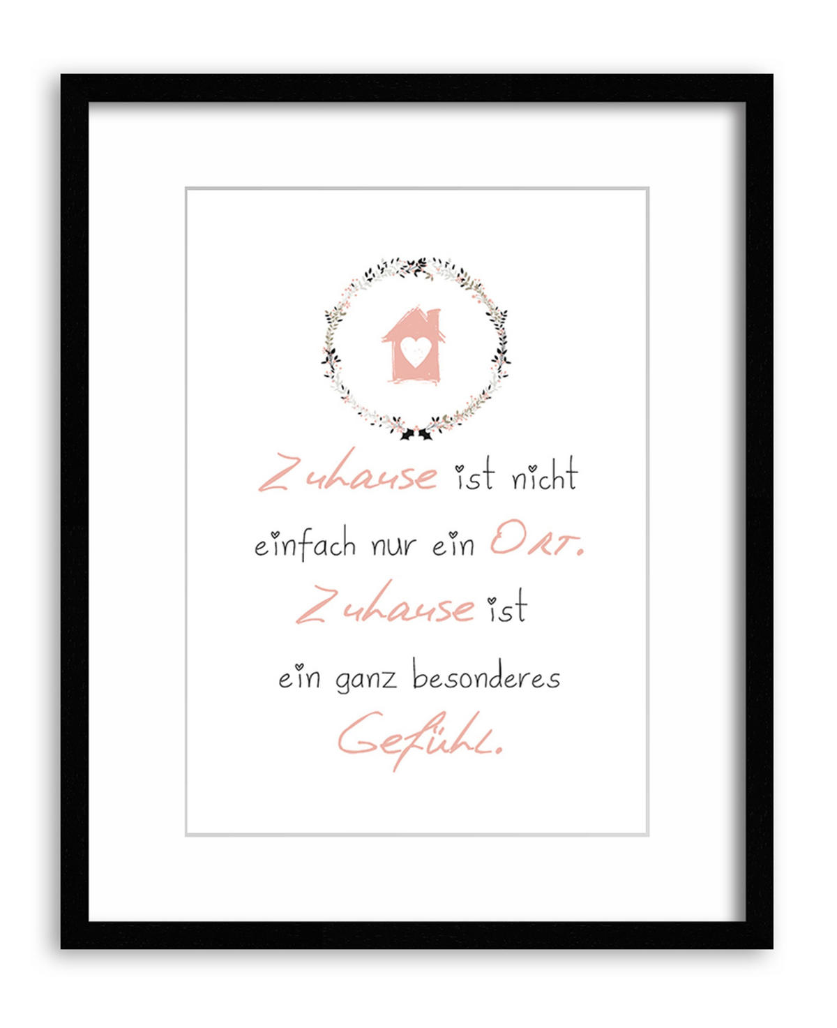 POSTER DIN A4 21x29,7 cm Zuhause Spruch Skandi - Beige, Papier (21/29.7/2cm) - artissimo