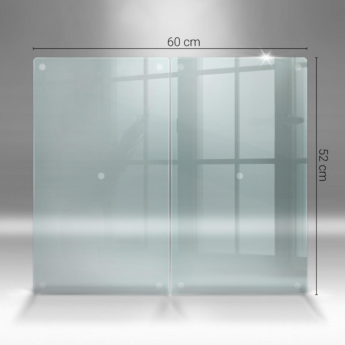 HERDABDECKPLATTE (2stk.) 30x52 cm Transparent - Transparent, Glas (30/0.4/52cm) - TULUP