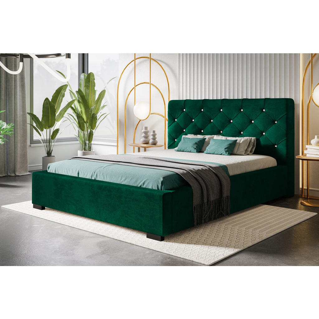 Thumbnail - Alpi-Möbel Polsterbett, Weiß, Textil, 160x200 cm, Oeko-Tex® Standard 100, Schlafzimmer, Betten, Polsterbetten