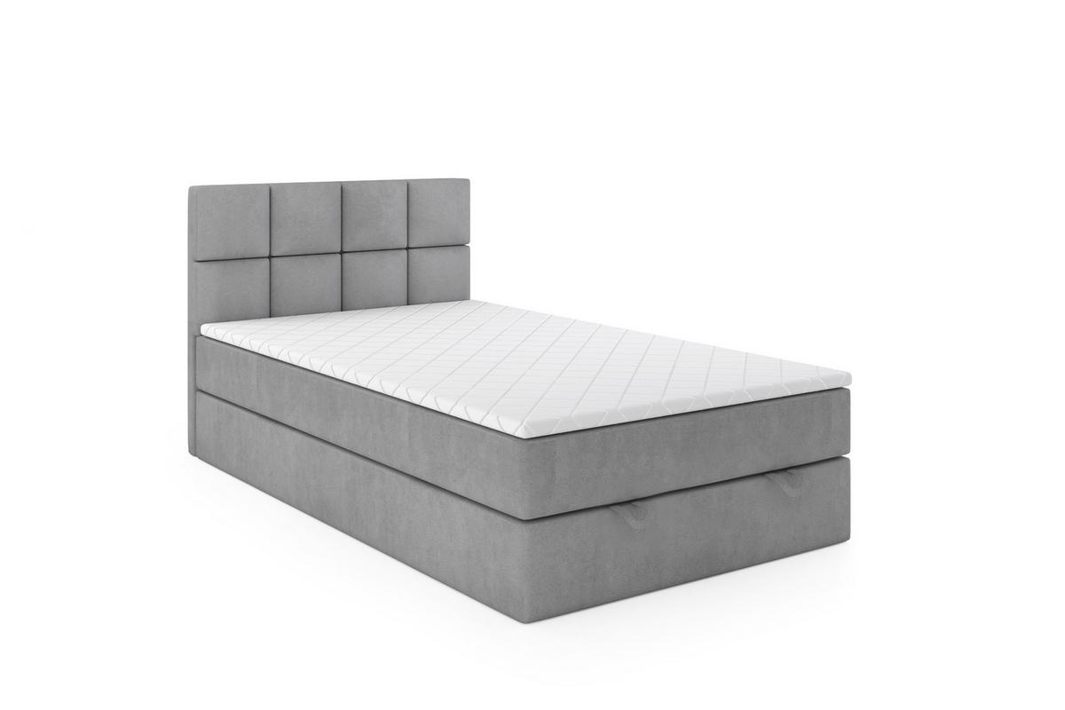 BOXBETT OLAF 120 x 200 Grau - Grau, Textil/Metall (120/200cm) - VLR BEDS