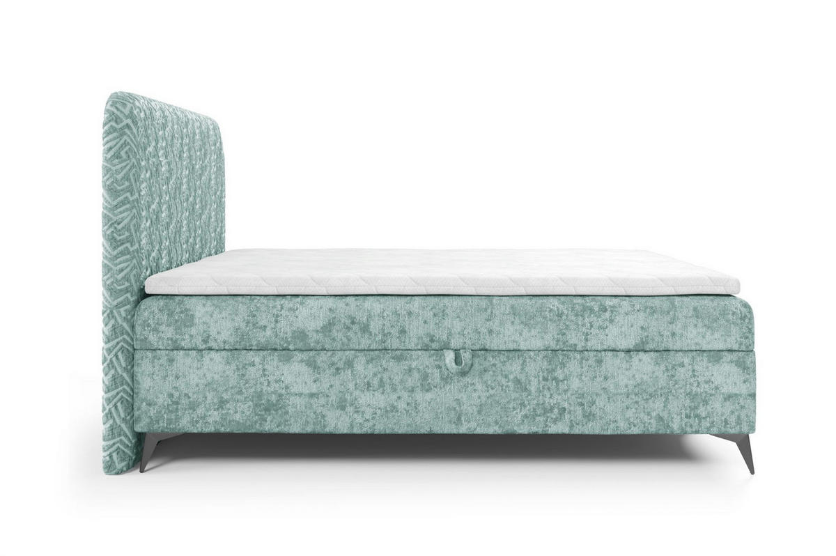 BOXBETT Triana In überlänge - Grün, Holzwerkstoff/Textil (160/220cm) - Fun Möbel