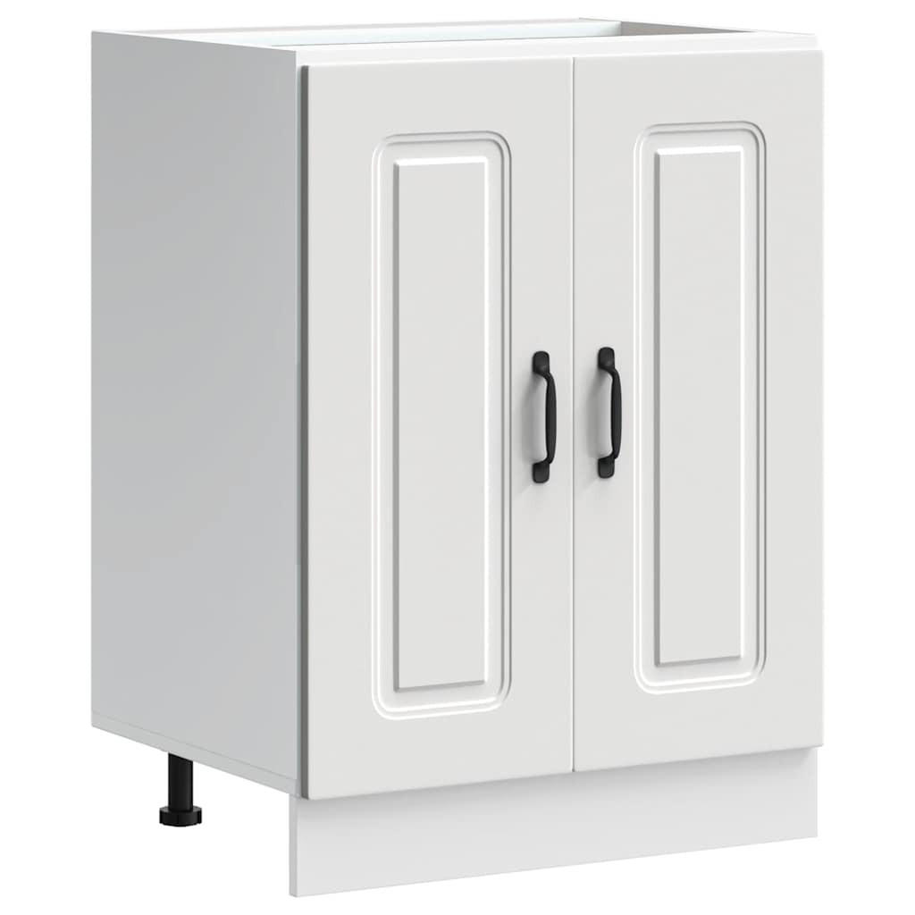 SPÜLENUNTERSCHRANK Kalmar Weiss 60/46/81,5 Cm Holzwerkstoff - Weiß, Holzwerkstoff (46/81.5/60cm) - vidaXL