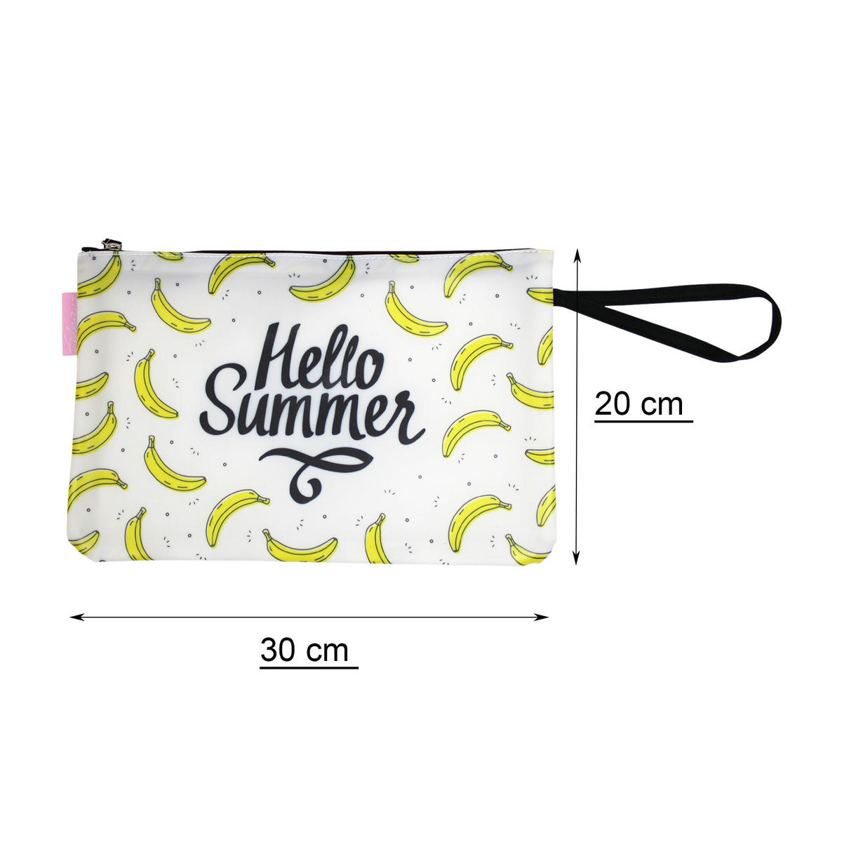BIKINI WETBAG Hello Summer Weiß Badetasche wasserdichte Nasstasche - Weiß, Kunststoff (20/20/30cm) - TiborTex