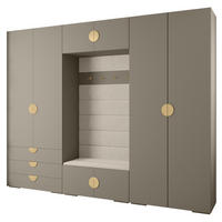GARDEROBEN-SET 236,7/300/47 - Kaschmir/Goldfarben, Holz/Kunststoff (300/236.7/47cm) - Abiks Möbel