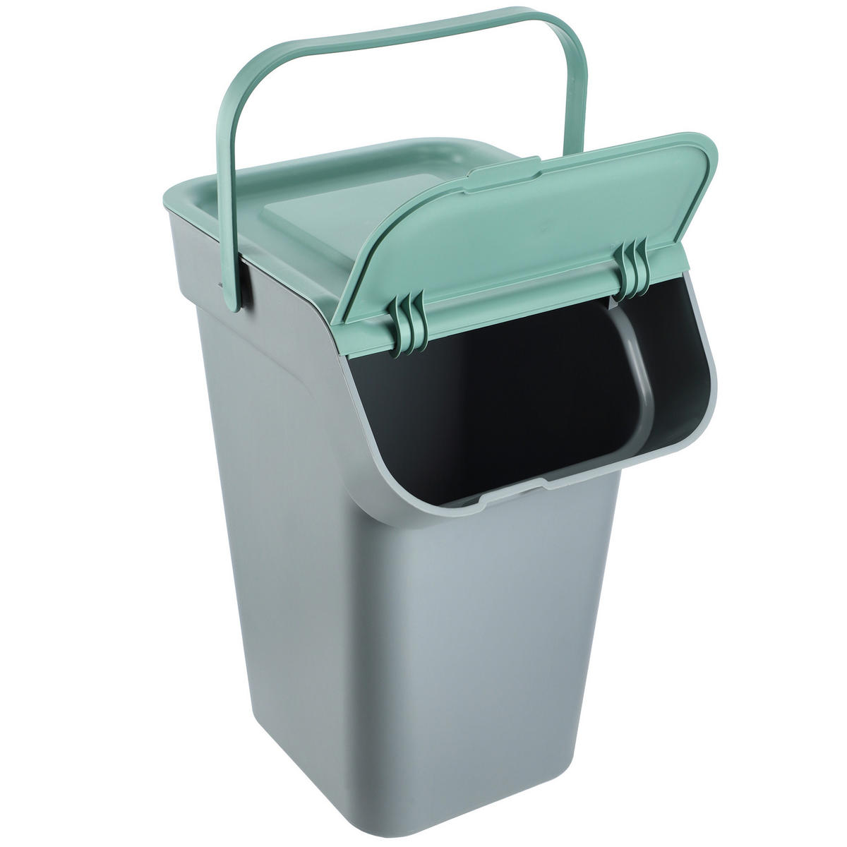 ABFALLBEHÄLTER-SET, 4x25L, Dunkelgrau - Gelb/Braun, Kunststoff (27/44cm) - KADAX