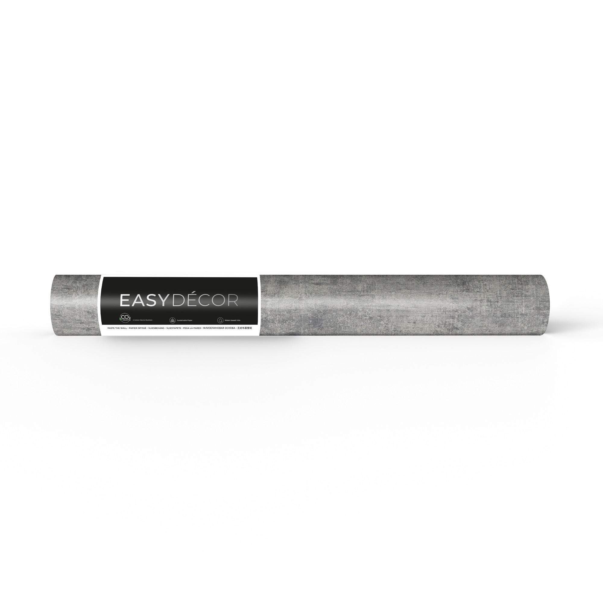 VLIESTAPETE - Concrete Metallic Silber - Silberfarben, Papier/Kunststoff (52/1000cm) - Easy Decor
