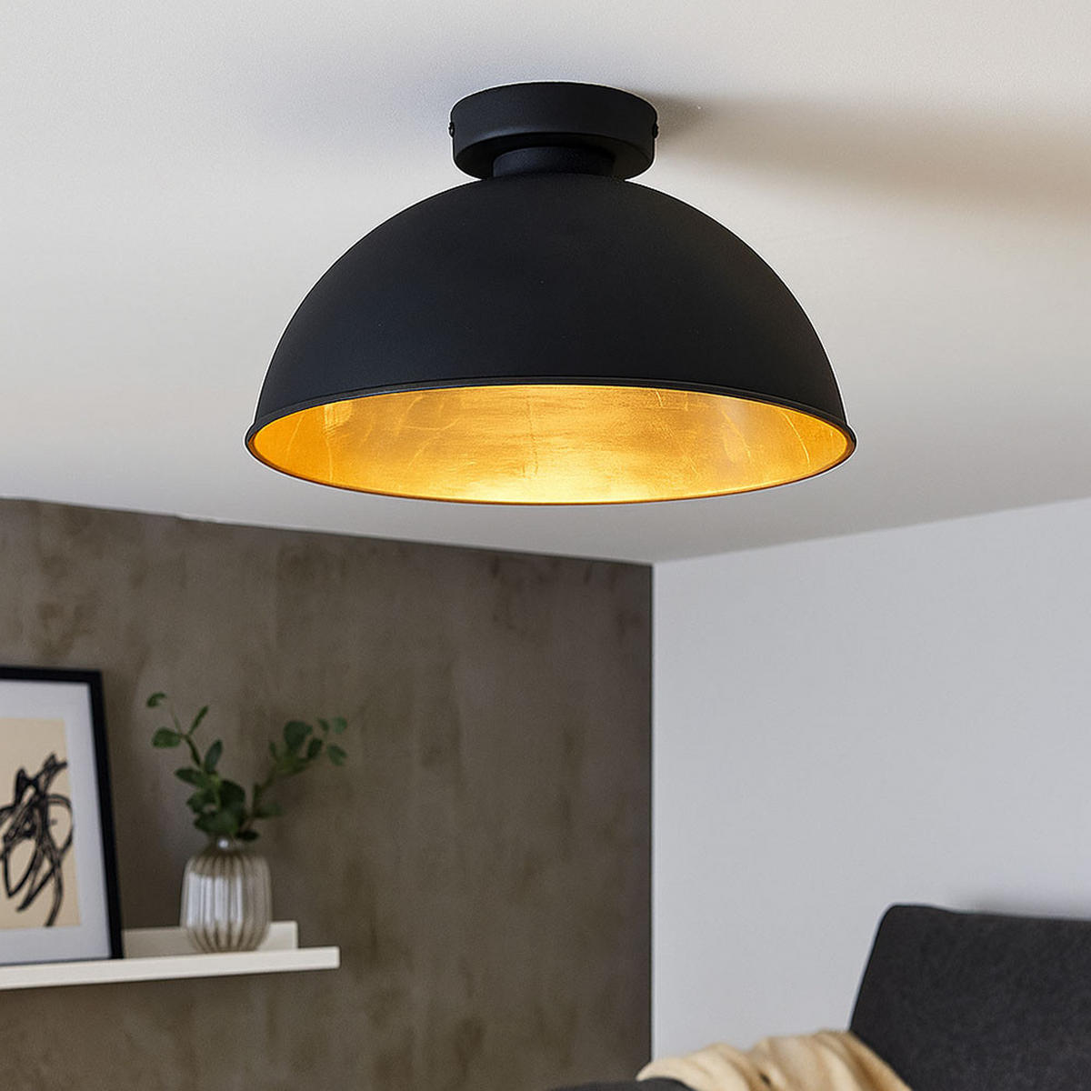 LED DECKENLEUCHTE JIMMY Metall Schwarz - Schwarz, Metall (31/31/19cm)