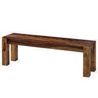 SITZBANK - Massivholz - Sheesham Honig Dunkel - Sheeshamfarben, Holz (140/45/35cm) - home24