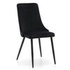 STUHL UNO gepolstert - schwarz - Samt Velours - Schwarz, Textil/Metall (48/95/57cm) - NEW HOME